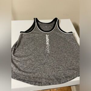 Justice sport top size 14/16 black grey